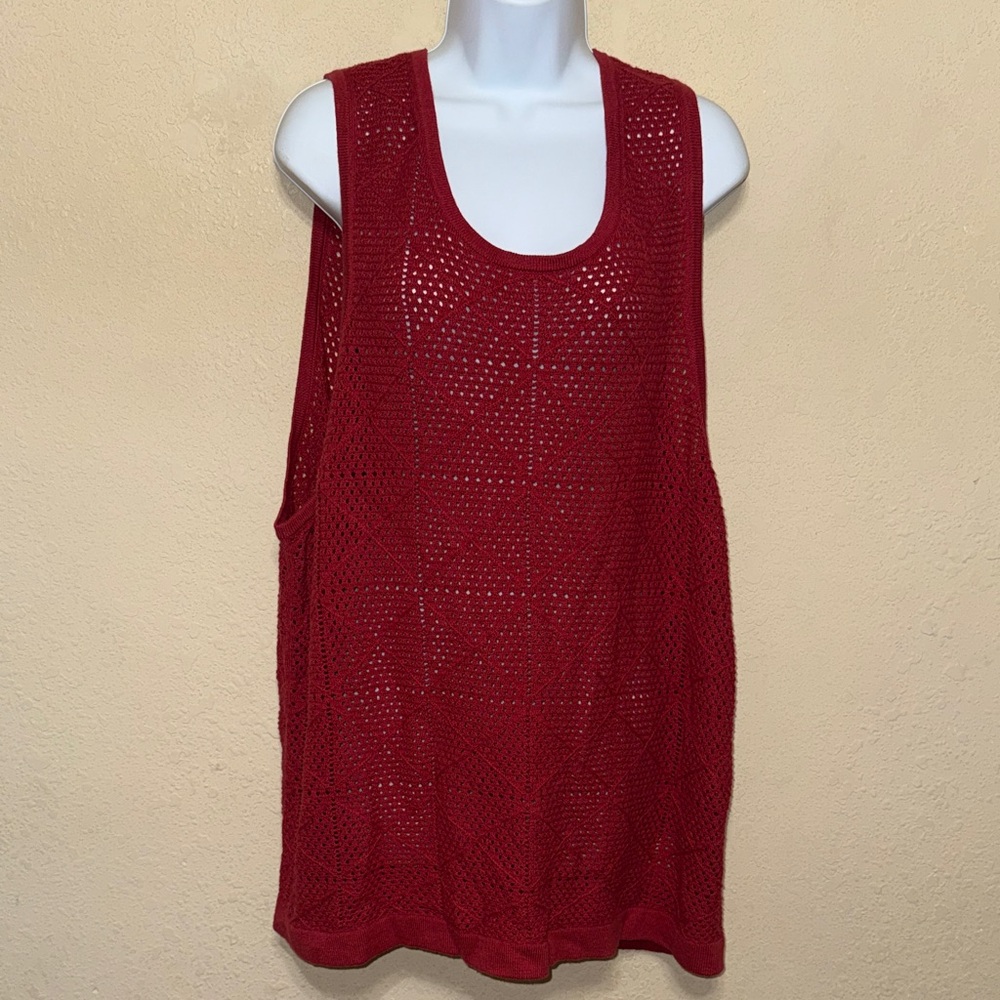 Abercrombie & Fitch Vibrant Red Knit Sweater XXL
